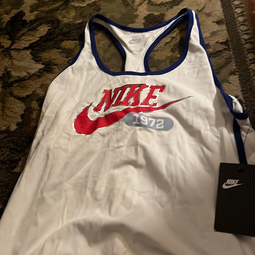 WOMANS RED WHITE AND BLUE TANK